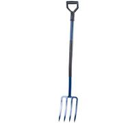 KADAX Fourche ŕ Foin - avec poignée en D - Fourchette ŕ fumier avec tęte en Acier de qualité supérieure - Fourche Ergonomique pour Jardin, Fourche, bęche, Mauvaises Herbes, (Manche en métal)