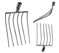 KADAX Fourchette à pierre sans manche, fourchette à pommes de terre en acier trempé, fourchette à betterave, fourchette à bêche, fourchette à foin, fourchette à foin, fourchette métallique, fourche à