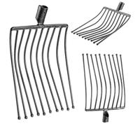 KADAX Fourchette à pommes de terre sans manche, fourchette à betterave en acier robuste, fourchette à pierre, fourchette à pierre, fourchette métallique, fourchette à foin, fourchette funéraire (10