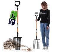 KADAX Fourchettes "Vialle", Fourchette en métal avec 9 dents, 131 cm, Noir