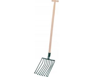KADAX Fourchettes "Vialle", Fourchette en métal avec 9 dents, 131 cm, Vert