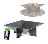 KADAX Foyer de jardin, barbecue, bac en acier 56 cm