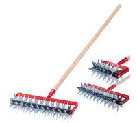 KADAX Scarificateur "Fusa", râteau de jardin large, dispositif d'ameublissement avec poignée