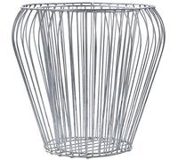 KADAX Gabion Pot de fleurs rond en acier galvanisé à chaud résistant aux intempéries pour jardin, pierres, fleurs, plantes, potager surélevé (Ø 47 cm, H 45 cm)