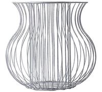 KADAX Gabion Pot de fleurs rond en acier galvanisé résistant aux intempéries pour jardin, terrasse, pierres, fleurs, plate-bande surélevée (diamètre 47 cm, hauteur : 38 cm)