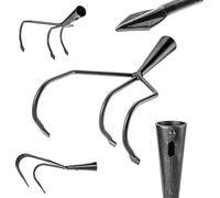 KADAX Garden Claws râteau de jardin en acier à 3 dents-conditionneur d'aération