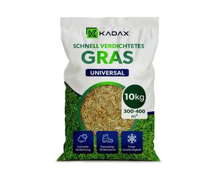 KADAX Graines de gazon, 300-400 m2, Graines de gazon, herbe à croissance rapide, pellets de gazon