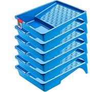 KADAX Grand bac de Peinture en Plastique pour Peinture avec poignée maniable, Bol de Peinture, Accessoires de Peinture, Fourreau de Peinture, Bol de Peinture, (6) Bleu