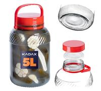 KADAX Grand Bocal de Fermentation en Verre, Récipient de Conservation avec Couvercle Hermétique, Idéal pour la Préparation de Cornichons et Choucroute (5L)
