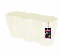 KADAX Grand Pot de Fleurs en Polypropylène pour Orchidées, Cache-Pot Élégant et Robuste pour Décoration Intérieure et Extérieure (35 x 16 cm, Crème)