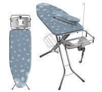 KADAX Grande Table à Repasser Complète 130x48cm avec Support Fer + Serviette