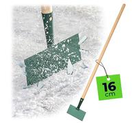 KADAX Grattoir à Glace en Acier, Pelle avec Manche Long en Bois pour Enlever la Glace sur Les Trottoirs, Allées, Entrées de Garage et Espaces Extérieurs (16 cm)