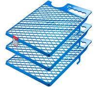 KADAX Grille de grattoir, 39 x 28 cm, grille de peinture en plastique, grande grille de peintre pour la peinture, accessoires de peinture, grille de grattoir, grille d'égouttement (3, bleu)