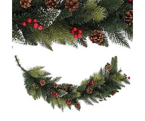 KADAX Guirlande de pin, guirlande décorative, 115 cm de long, guirlande de Noël artificielle en film PVC, décoration de cheminée, décoration de Noël (danse)