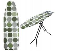 KADAX Housse de table à repasser, avec cordon de serrage, pour un repassage plus rapide, en coton, cercle vert, 120 x 40 cm