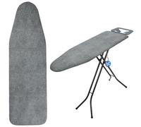 KADAX Housse de table à repasser, avec cordon de serrage, pour un repassage plus rapide, housse universelle de table à repasser, en 2 tailles, housse de planche à repasser, en coton (gris, 120 x 40 cm