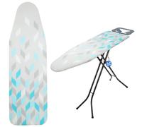 KADAX Housse de table à repasser avec élastique - Housse de table à repasser pratique - Pour fer à repasser à vapeur - Housse de rechange (gris/bleu M)