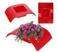 KADAX Ikebana Vase Ikebana en plastique, pot de fleurs, support japonais pour tournesols, vase à fleurs Ikebana, arrangements floraux, L : 19,2 cm, rouge