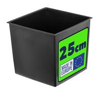 KADAX Insert de 25 cm pour pots de fleurs, insert carré en plastique noir, insert en plastique pour pots de fleurs et bacs à fleurs, bac intérieur (24 x 23,5 cm)