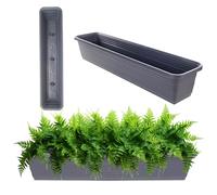 KADAX Jardinière de balcon en plastique résistant aux intempéries, jardinière de balustrade pour la culture de fleurs, d'herbes et de plantes (anthracite, 80 cm), K9977