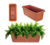 KADAX Jardinière de balcon en plastique résistant aux intempéries, jardinière de balustrade pour la culture de fleurs, d'herbes et de plantes (rouge brique, 40 cm), K9970