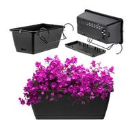 KADAX Jardinière en 2 tailles et 4 couleurs - Jardinière de balcon en plastique résistant pour terrasse (40 cm, anthracite)