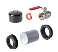 KADAX Kit de raccordement pour récupérateur d'eau de pluie, accessoires de montage pour citerne d'eau de pluie, kit de collecte d'eau (kit de rehaussement