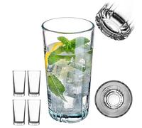 KADAX Leni Lot de 4 verres à whisky, verres à eau, à jus, verres universels, pour eau, boisson, fête, 344 ml, Leni