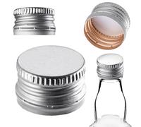 KADAX Lot de 10 bouchons à vis aluminium ⌀28×18mm - Capsules aluminium hermétiques pour bouteilles de vin, liqueur & huile | Réutilisables & lavables
