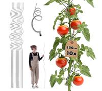KADAX Lot de 10 tuteurs en spirale pour tomates 180 cm x 6 mm en aluminium Tuteur à tomates en spirale