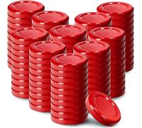 KADAX Lot de 100 couvercles à vis Twist-Off Ø38 mm - couvercles de rechange en métal pour petites bouteilles & bocaux à épices, fermeture hermétique