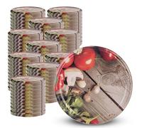 KADAX Lot de 100 couvercles à vis Twist-Off Ø82 mm - couvercles de rechange en métal pour bocaux 235-900ml pour conserves, confitures & cornichons, fermeture hermétique
