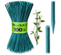 KADAX Lot de 100 tiges en bambou 70 cm x 5,5 mm - Tuteurs en bambou comme support pour plantes pour semis, tuteurs pour plantes grimpantes (vert)