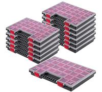 KADAX Lot de 12 Boîte à outils, en plastique, pour petites pièces, avec couvercle transparent, rangement pour petites pièces, différentes tailles, 40 x 30 cm