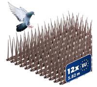 KADAX Lot de 12 Répulsif pour Oiseaux en Plastique, Pics Anti-Pigeons, Protection Contre Les Oiseaux pour Balcon, fenêtre, Toit, Jardin, répulsif pour Oiseaux pour éloigner Les Oiseaux, Protection