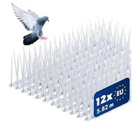 KADAX Lot de 12 Répulsif pour Oiseaux en Plastique, Pics Anti-Pigeons, Protection Contre Les Oiseaux pour Balcon, fenêtre, Toit, Jardin, répulsif pour Oiseaux pour éloigner Les Oiseaux, Protection