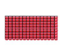 KADAX Lot de 135 Grande étagère murale à outils, système de stockage 174 x 78 cm, en plastique robuste, système modulaire résistant aux UV, plaques murales extensibles, étagère d'atelier (rouge)