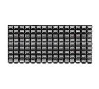 KADAX Lot de 135 Grande étagère murale à outils, système de stockage 174 x 78 cm, en plastique robuste, système modulaire résistant aux UV, plaques murales extensibles, étagère d'atelier (noir)