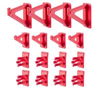 KADAX Lot de 16 crochets muraux à outils, crochets muraux perforés en plastique PP, kit de crochets à outils, porte-outils, garage, cuisine, atelier