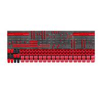 KADAX Lot de 176 Grande étagère murale à outils, système de stockage 232 x 78 cm, en plastique robuste, système modulaire résistant aux UV, plaques murales extensibles, étagère d'atelier (rouge)