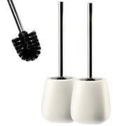 KADAX Lot de 2 Brosse WC avec Manche Plus Long et Récipient en Céramique, 12 x 36 cm, pour Une Toilette Propre, Série Pastello