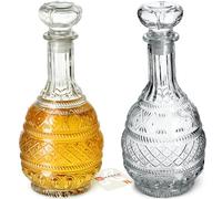 KADAX Lot de 2 Carafe à whisky élégante pour homme, carafe à vin classique avec design unique, bouteille de whisky comme cadeau (1 l,)