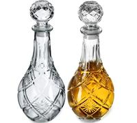 KADAX Lot de 2 Carafe à whisky élégante pour homme - Carafe à vin classique avec design unique - Bouteille de whisky comme cadeau (0,8 l,)