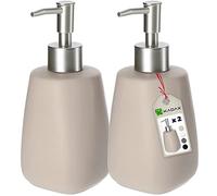 KADAX Lot de 2 Distributeur de Savon avec Pompe, Distributeur de Pompe en céramique, Distributeur de Savon Liquide, Liquide Vaisselle, Distributeur de Lotion, Distributeur de Savon Liquide