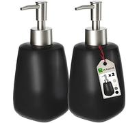 KADAX Lot de 2 Distributeur de Savon avec Pompe, Distributeur de Pompe en céramique, Distributeur de Savon Liquide, Liquide Vaisselle, Distributeur de Lotion, Distributeur de Savon Liquide