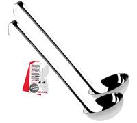 KADAX Lot de 2 Louches à Soupe en Inox 7cm / 60ml, Louche avec Long Manche pour Servir des Potages, Ustensile de Cuisine