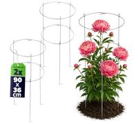 KADAX Lot de 2 Support de Jardin en Acier revêtu par pulvérisation - Support pour Plantes - Support de Fleurs - Support pour Plantes - Support de Plantes - Support pour - (Ensemble x 2 : Hauteur : 9