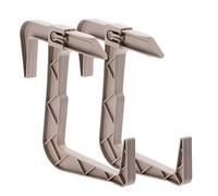 KADAX Lot de 2 Supports de jardinière sans perçage - Crochets réglables et Supports pour jardinière - Support de jardinière pour Balcon et Rebord de fenêtre - Caramel