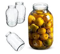 KADAX Lot de 2 très Grands bocaux 5L Ø100mm - pour choucroute, Kimchi, Fermentation XL | sans Couvercle, hermétique, Lave-Vaisselle, BPA-Free | Bocal de Fermentation XL