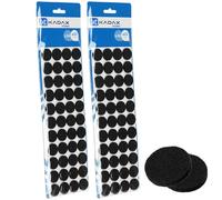 KADAX Lot de 2 Universal Felt Pads for Floor Protection, Self-Adhesive Furniture Gliders Made of Felt, Chair Gliders with Ideal Adhesion, Soft Felt Pads for Furniture Feet (Round Black, Diameter 20 mm